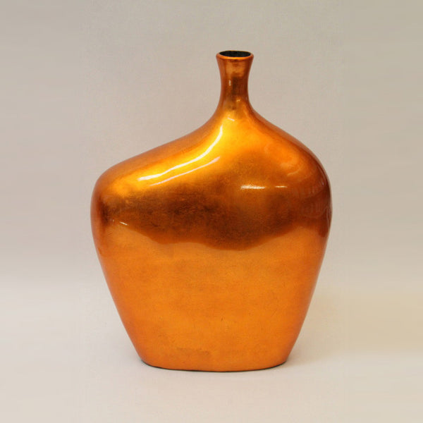 Lacquer vase – Large – Orange Silver (42cm)