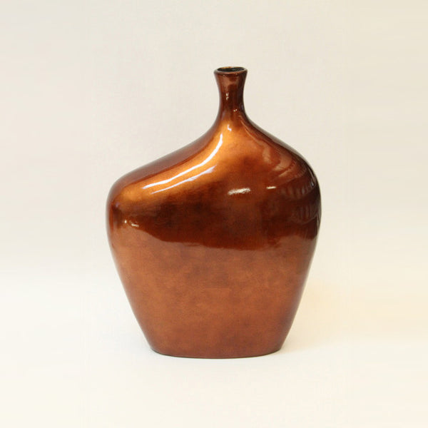 Lacquer vase – Large – Brown Silver (42cm)