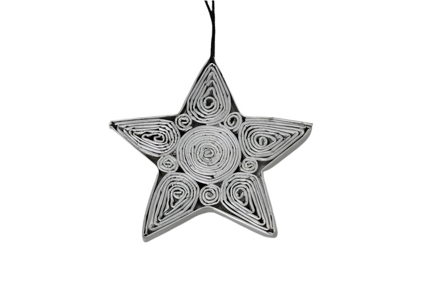 Christmas Decoration Paper Star Silver