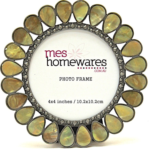 Photo Frame Mother of Pearl Tear Drops 4×4