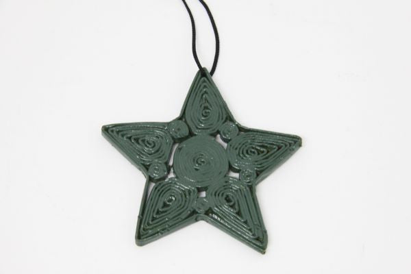 Christmas Decoration Paper Star Green 1