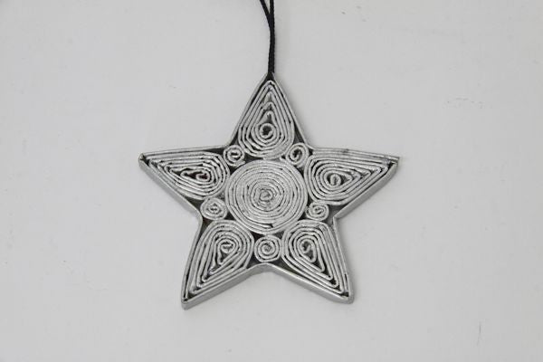 Christmas Decoration Paper Star Silver 1