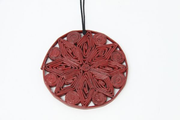Christmas Decoration Paper Bauble, Red 1