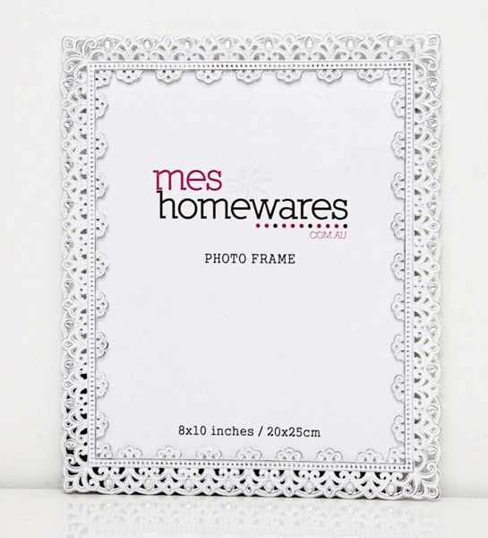 Photo Frame Victoria Lace White