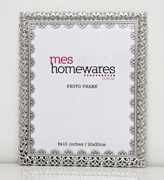 Photo Frame Victoria Lace Shiny Tin