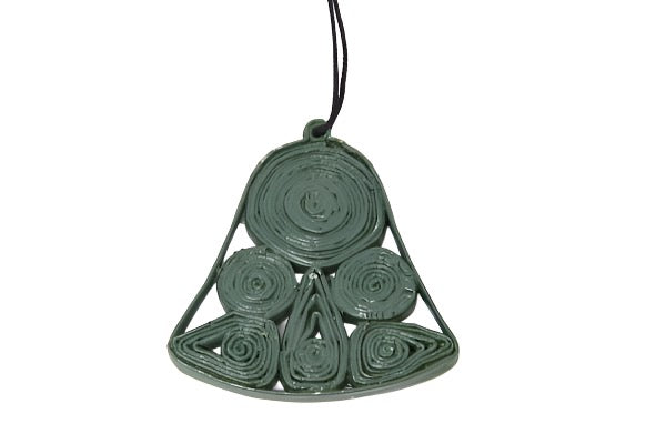 Christmas Decoration Paper Bell Green 1