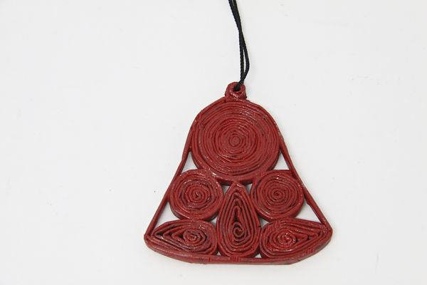 Christmas Decoration Paper Bell Red 1
