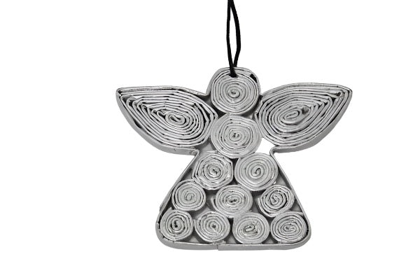Christmas Decoration Paper Angel Silver 1