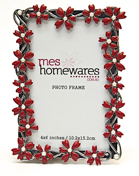 Photo Frame Few Flowers Red