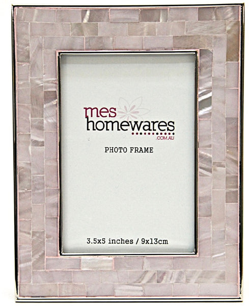 Photo Frame Silver Edge Mother of Pink 3.5×5