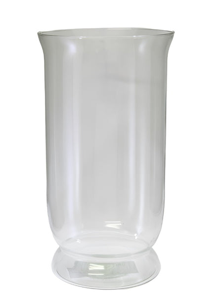 Glass Hurricane Candle Holder &#8211; Light Green Glass (16cm x 28cm) 1