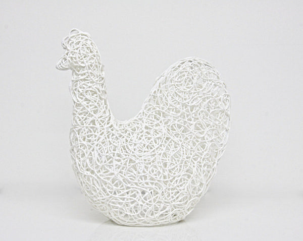 Decoration, Thread Chicken, white 1