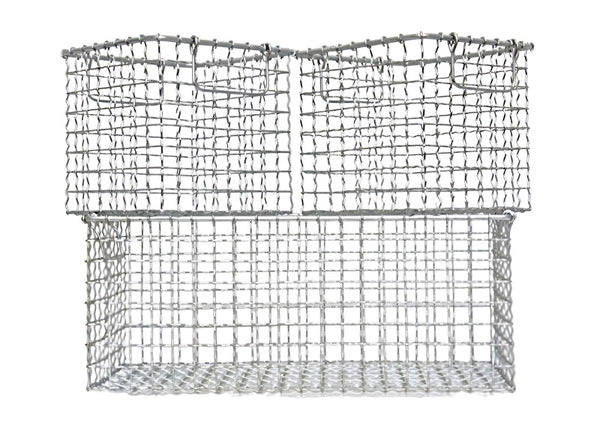 Baskets Rectangular Set of 3 Iron plated 1
