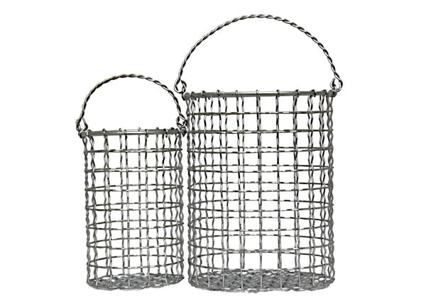 Baskets Round Set of 2 Iron Plated 1