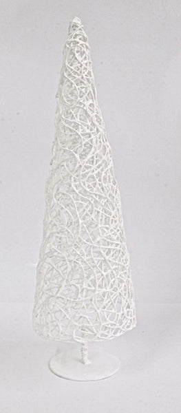 Christmas Tree - Cotton thread round 10x7xH33, white 1