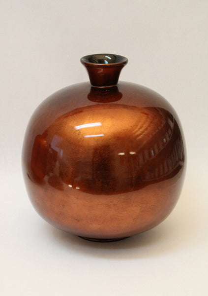 Lacquer vase – Small – Brown Silver (36cm)