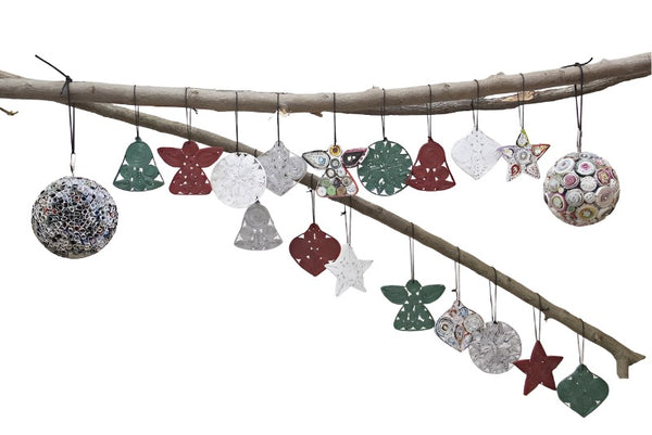 Recycled Paper Christmas Decorations