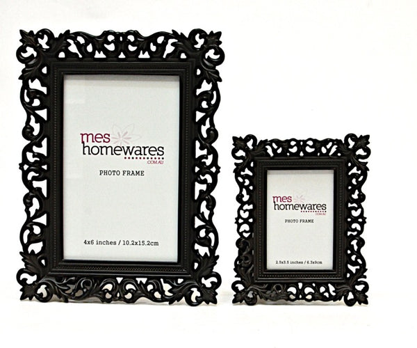 Black Rilly Frame Photo Frame Frilly Black Lace – Mes Homewares