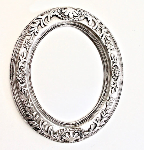 Oval Mirror Silver Leaf
