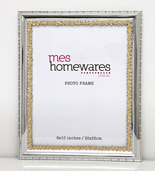 Photo Frame Shiny Tin and Gold