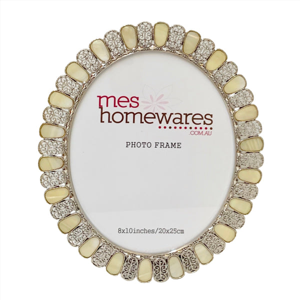 Mother of Pearl and Filigree Oval