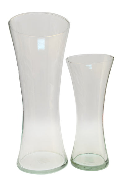 Light Green Glass Vases - Both Sizes